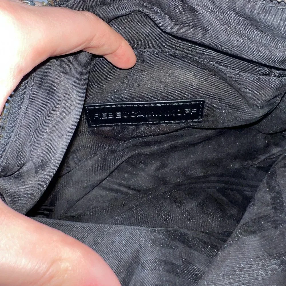 Rebecca Minkoff “5 Zip Crossbody” Bag in Black Leather & Silver Hardware - Picture 9 of 12